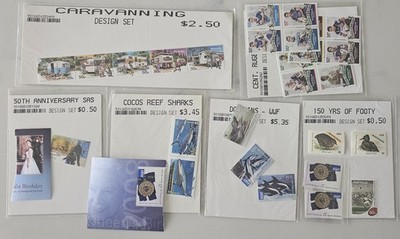Lot of Vintage Australian Stamps & Design Sets - Caravanning, Footy, WWF & SAS