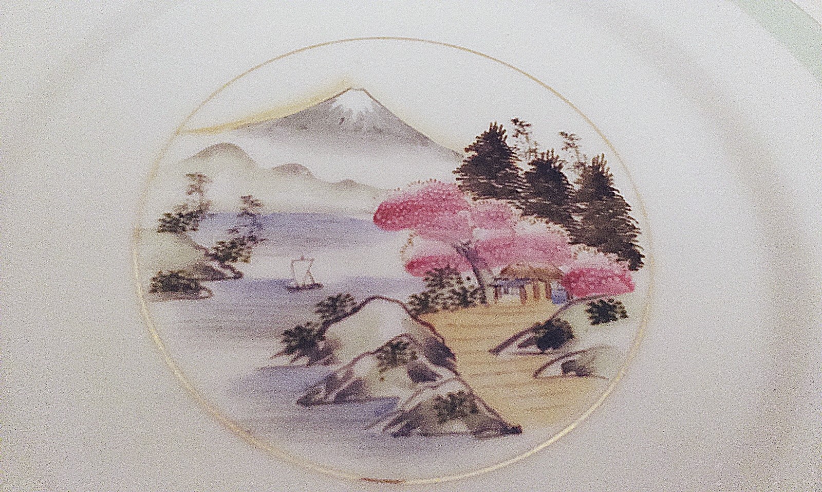 Kutani Dinner Plate, Vintage Dinner Plate, Japanese Plate, Hand Painted Plate