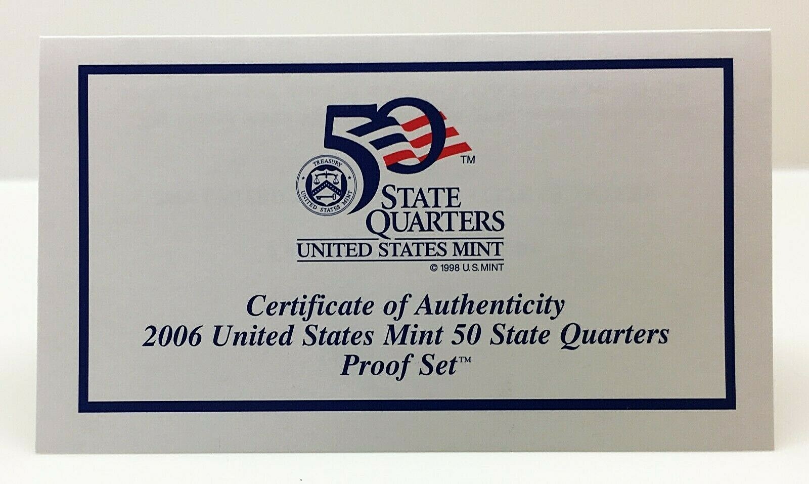Lot of (3) - 2006 US Mint 50 States Quarters Proof Sets, 5 Coins/set  W/ 