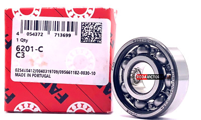 FAG 6201 C3 Open Type Deep Groove Ball Bearing 12x32x10mm OPEN, NO SEALS