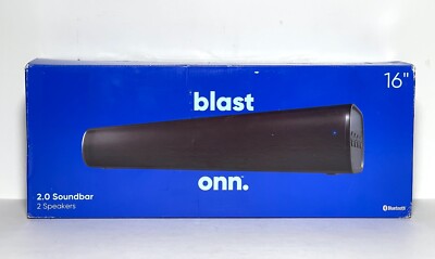 Onn 16'' 2.0 Channel Mini Bluetooth Soundbar with Built-in Subwoofer Remote