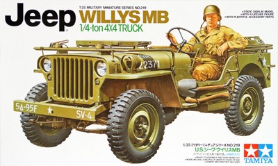 Tamiya 35219 US 1/4 Ton 4x4 Truck Jeep Willys MB 1/35 Scale kit