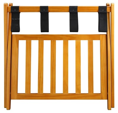 Luggage Rack with Shelf in Honey Oak Finish [ID 3792860]