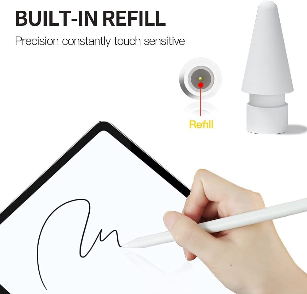 4 Nibs Cap for Apple Pencil1/2 Gen Tips Replacement for iPad