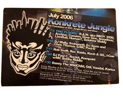 Konkrete Jungle NYC Flyer 2006 Hive   Dj Dara   R.A.W.