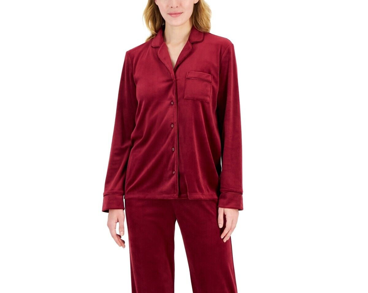 I.N.C. International Concepts Velour Notch Collar Packaged Pajama Women's XXL - Picture 1 of 17