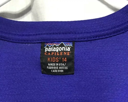 Kids/Youth Patagonia Capilene Base Layer Long Sleeve Blue Shirt - Size 14