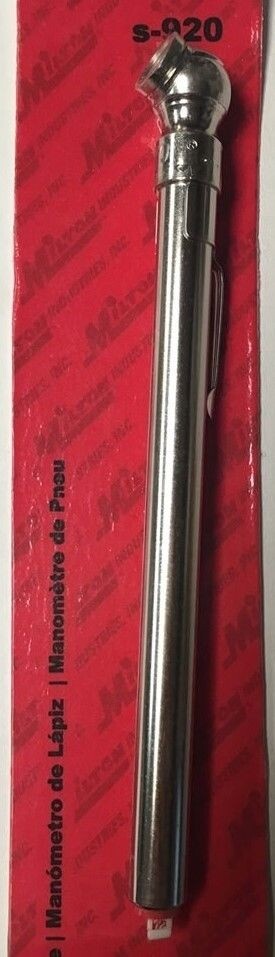 USA Milton S920 Pencil Tire Pressure Gauge W/Tread Depth Gauge 10-70 PSI
