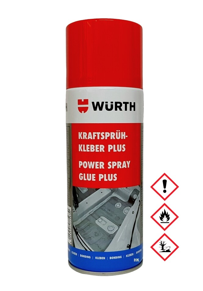 [30,00€/L] Würth Kraftsprühkleber Plus Sprühkleber extra Stark 1x 400ml Dose