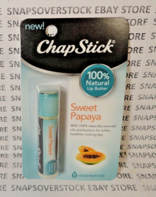 CHAPSTICK SWEET PAPAYA 100% NATURAL LIP BUTTER 0.15 OZ SINGLE TUBE NEW OLD STOCK