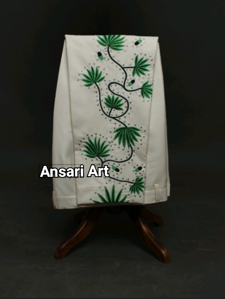Pre-owned Art Mens Designer Suit 2pc Country Western Suit Customized Floral Hand Embroidered In White