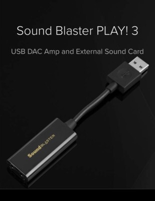 Creative - Sound Blaster Play! 3 External Soundcard ACC NEW