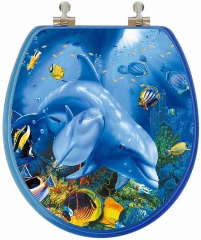 W/chromed Metal Hinges, Wood, Dolphin Family