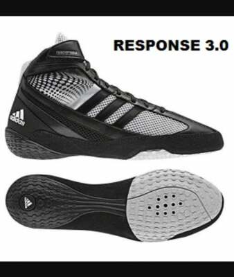 Adidas Response 3.0 & 3.1 Wrestling Shoe - Black/Silver