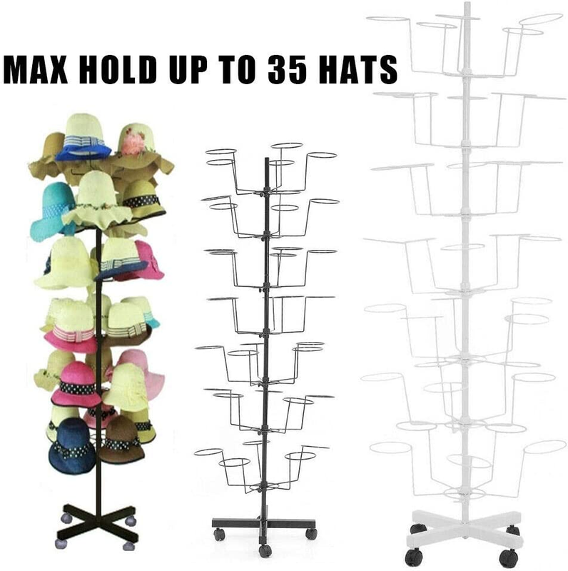 Wrought Iron Hat Hat Stand and Coat Rack, Rotates,Sturdy and Reliable Constructi