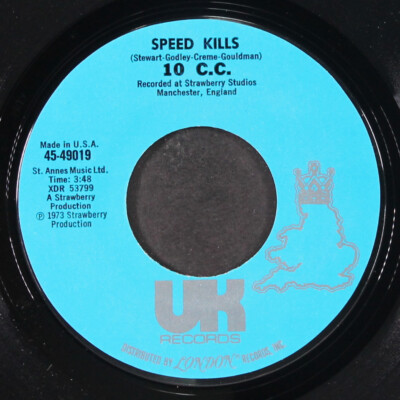 10 CC: headline hustler / speed kills UK 7'' Single 45 RPM