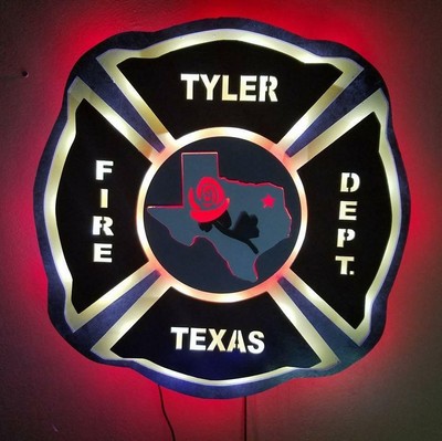 Fire Department, Maltese Cross, Fireman sign, firefighter light,Firehouse logo,f