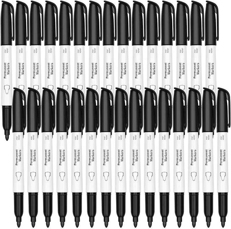 Pen Black Fine Point Tip Permanent Marker Pens Set