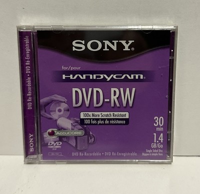 Sony Handycam Blank DVD-RW Camcorder 30 Minute 1.4 GB Disc Single Side New