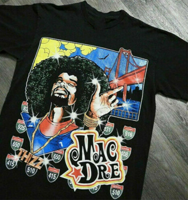 Mac Dre Hip Hop T Shirt Retro Heavy Cotton Black All Size S-4XL NL216