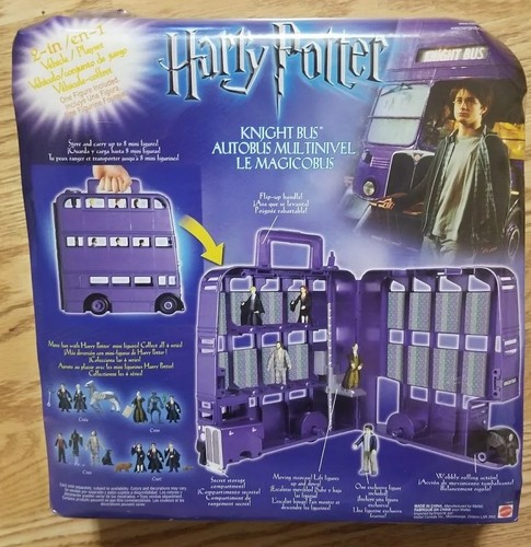 Vintage 2003 Harry Potter Knight Bus Carry Case with Harry Figure Mattel NIP!