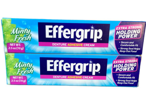 Effergrip Minty Fresh Denture Adhesive EXTRA STRONG HOLD 2.5oz...