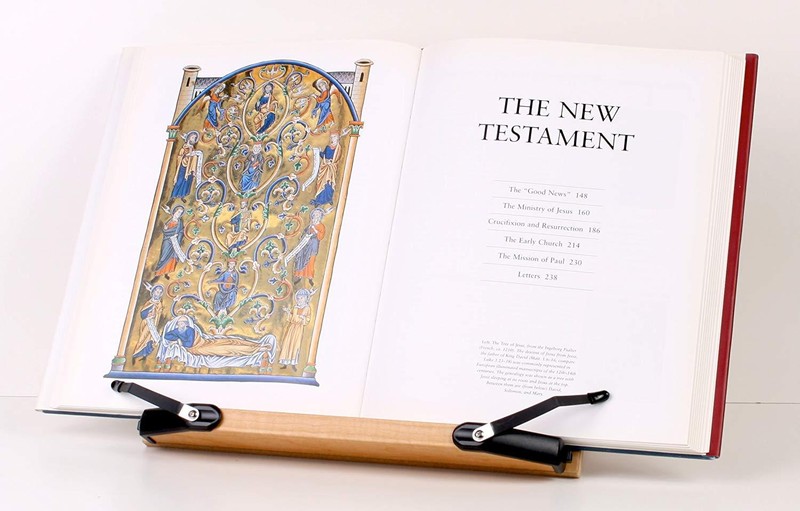 Wood Book Stand Recipe Holder For Kitchen Foldable Holder Tray Page Paper Clips