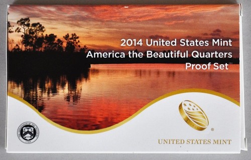 2014 S United States Mint America The Beautiful Quarters Proof Set OGP #1484
