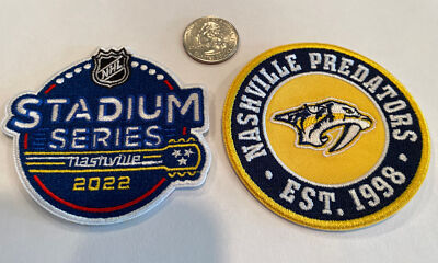 2-NASHVILLE PREDATORS ￼Vintage Style Embroidered Iron On Patches 3 x 3''  Nice!