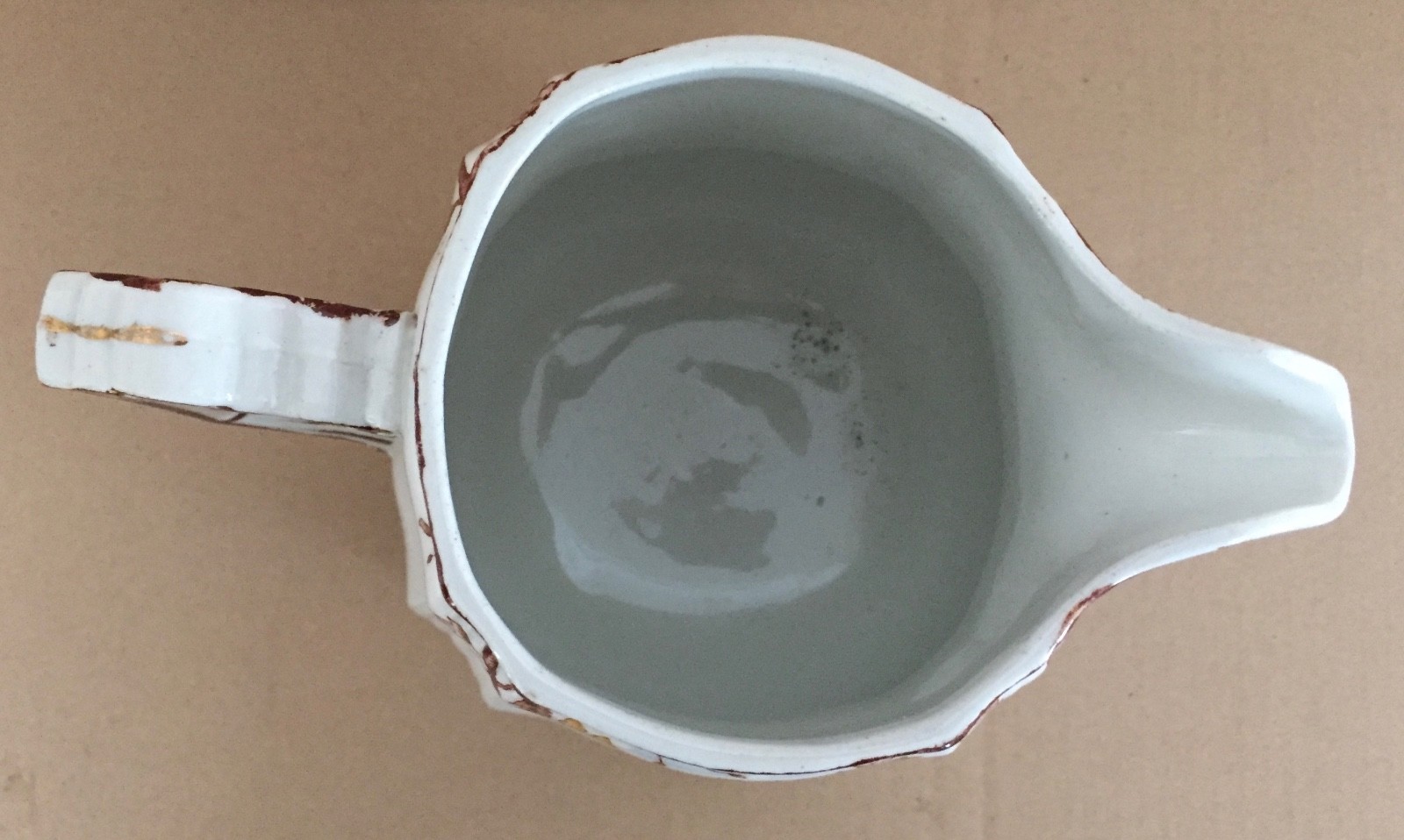 Rare Antique Brown Porcelain Ridgways (Ridgway) EWER PITCHER Carlton No. 72235