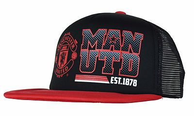 Manchester united cap trucker hat red new snapback mens football soccer adjustab