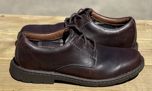 CLARKS 02519 Mens Stratton Way Oxford Lace Up Shoes Brown