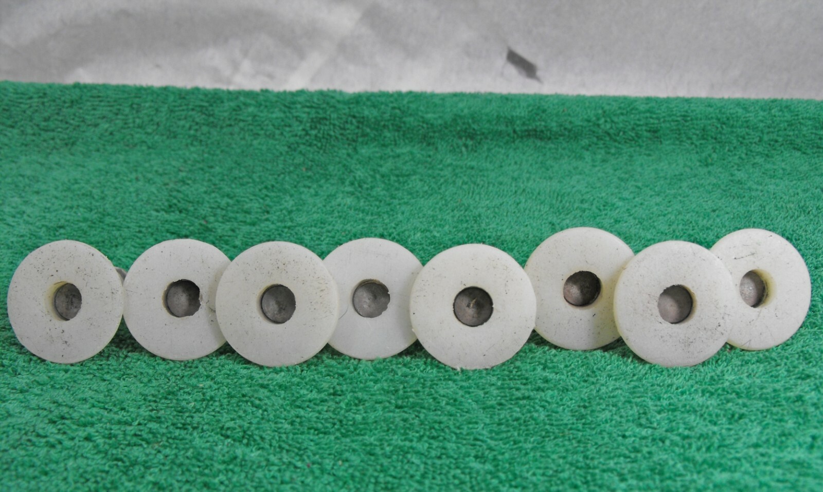 vintage set of 8 Herman Miller Eames plastic boot glides feet shell chairs ORIG