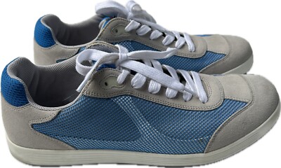 Prada Suede And Blue Mesh Trainers