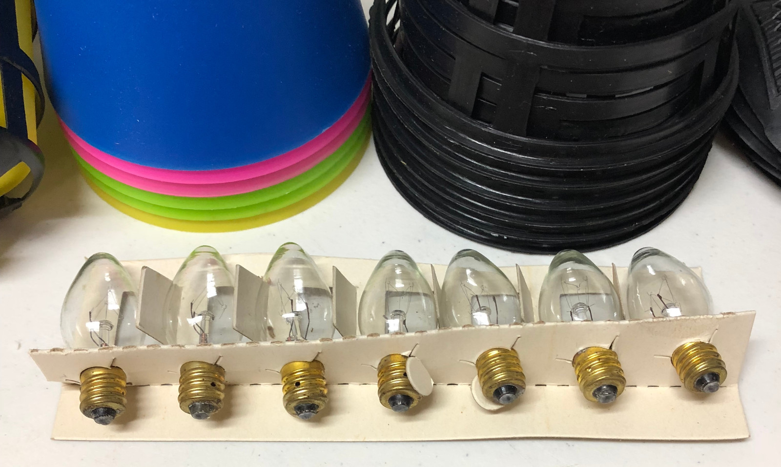 NIB Vintage Yardworks Multi-Colored Lantern Patio Party Lights Set of 7 6