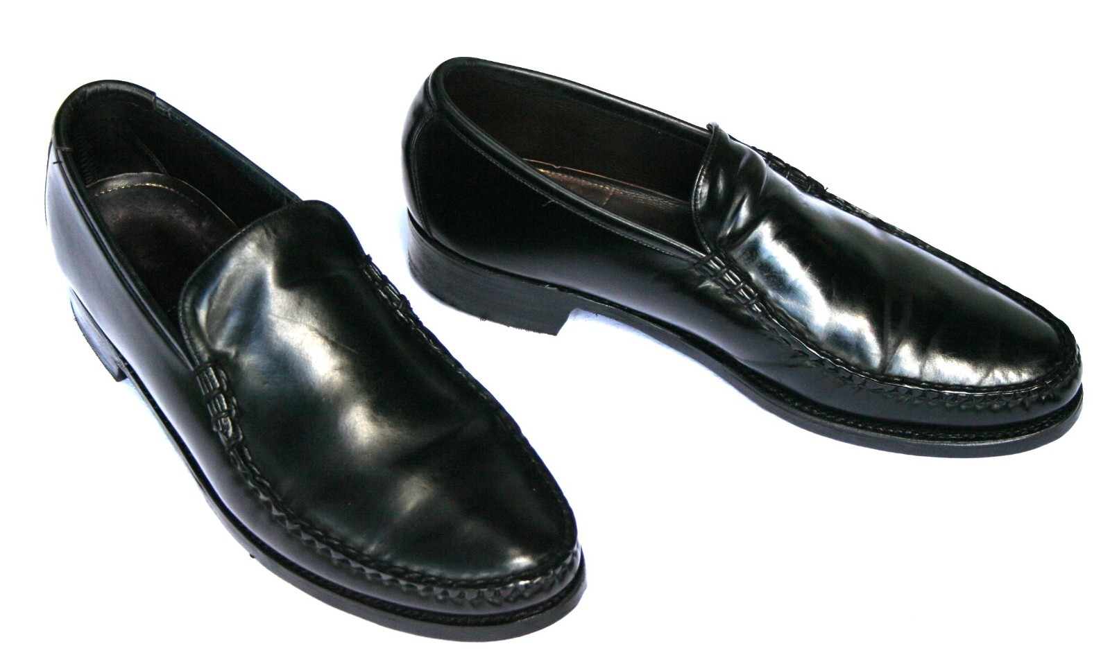 靴 Florsheim YUMA Shell Cordovan Black Vtg Florsheim Yuma BLACK Shell Cordovan Loafers Mismatched