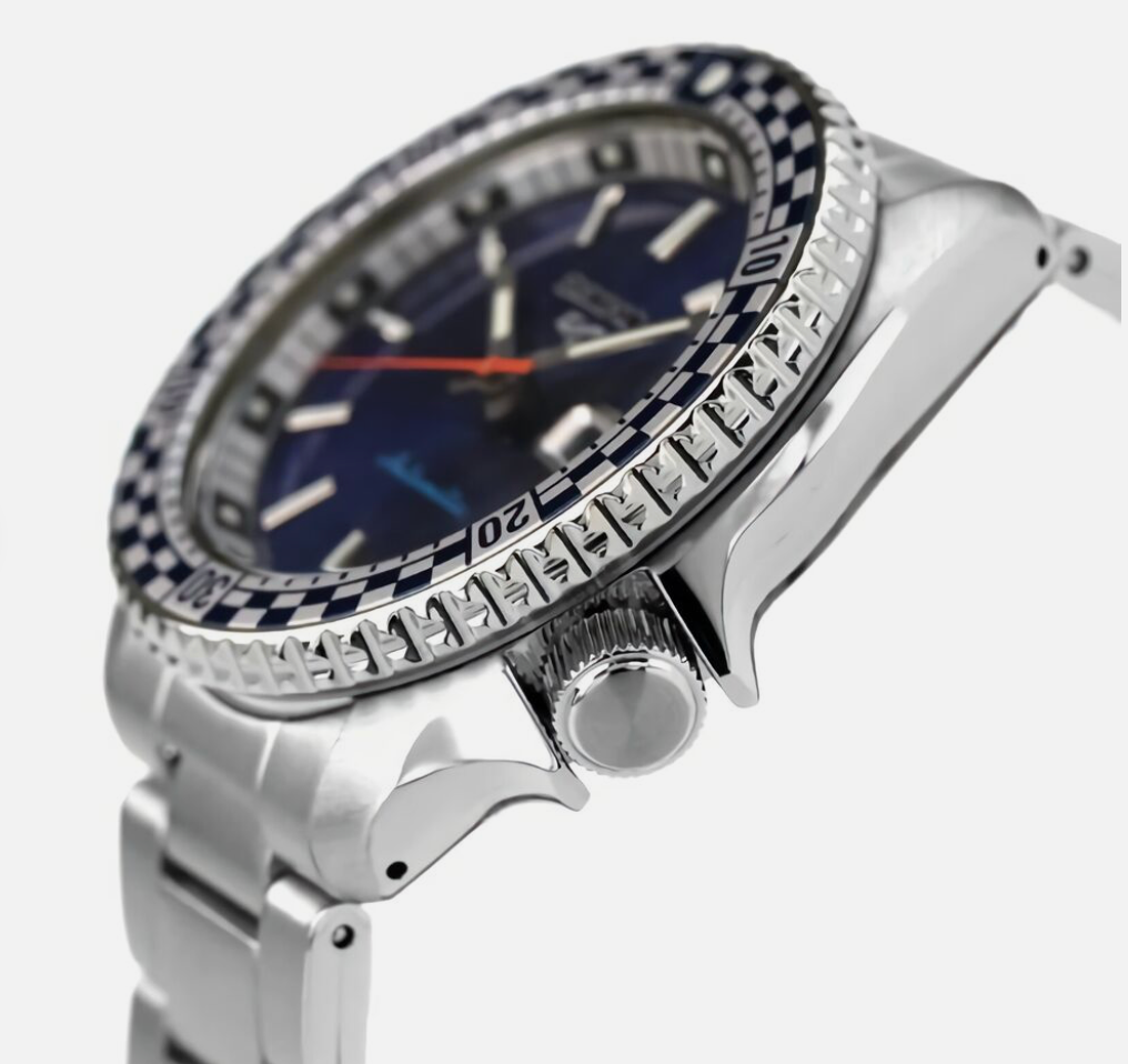 Pre-owned Seiko 5 Five Sports Srpk65 Automatic Watch Sunburst Blue Dial Made In Japan