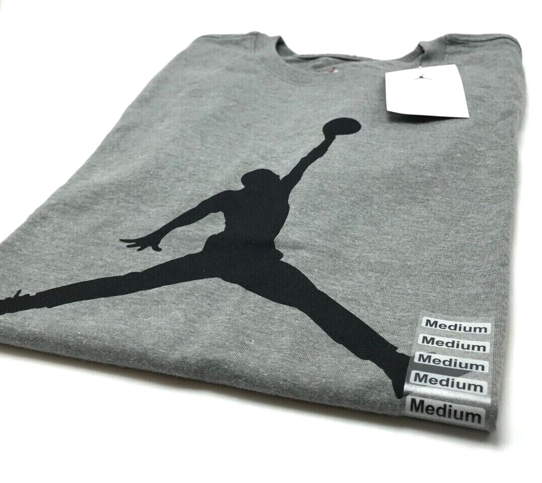 NEW* Men NIKE AIR JORDAN BRAND JUIMPMAN CREW TEE GREY
