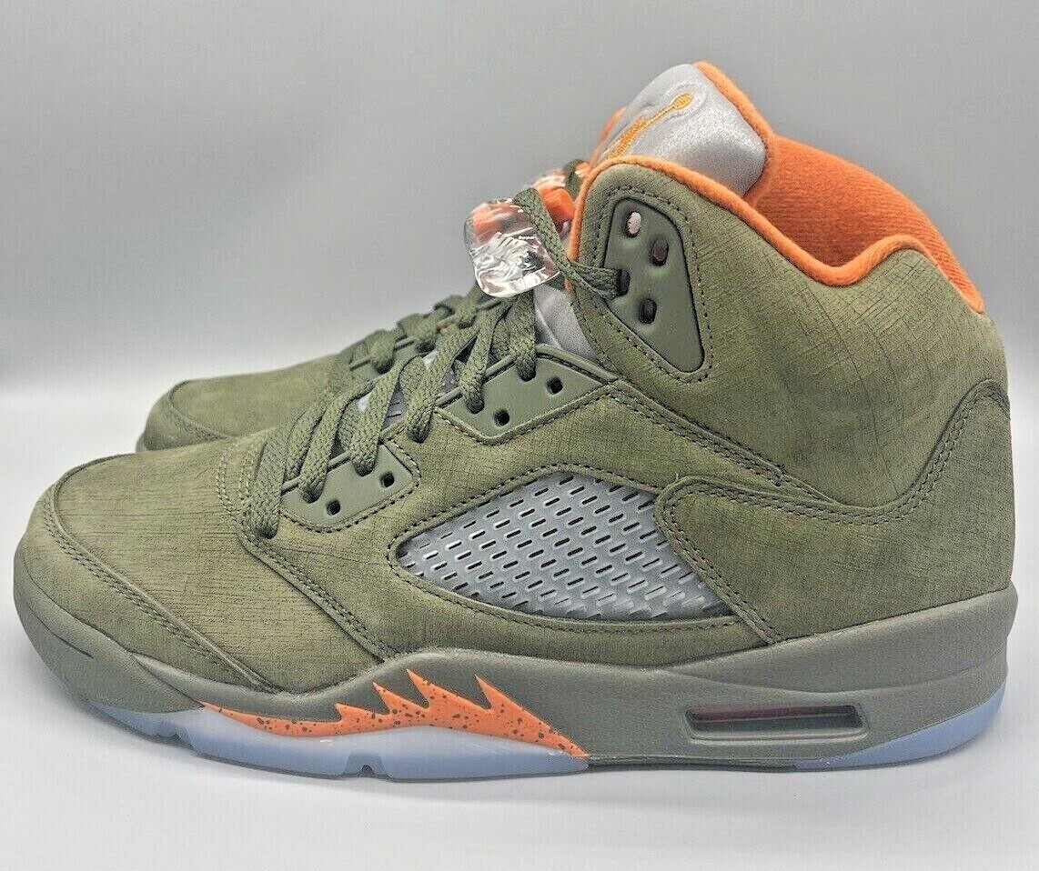 TD PS GS MEN 4c-14 Nike Air Jordan 5 Retro Olive Army Solar