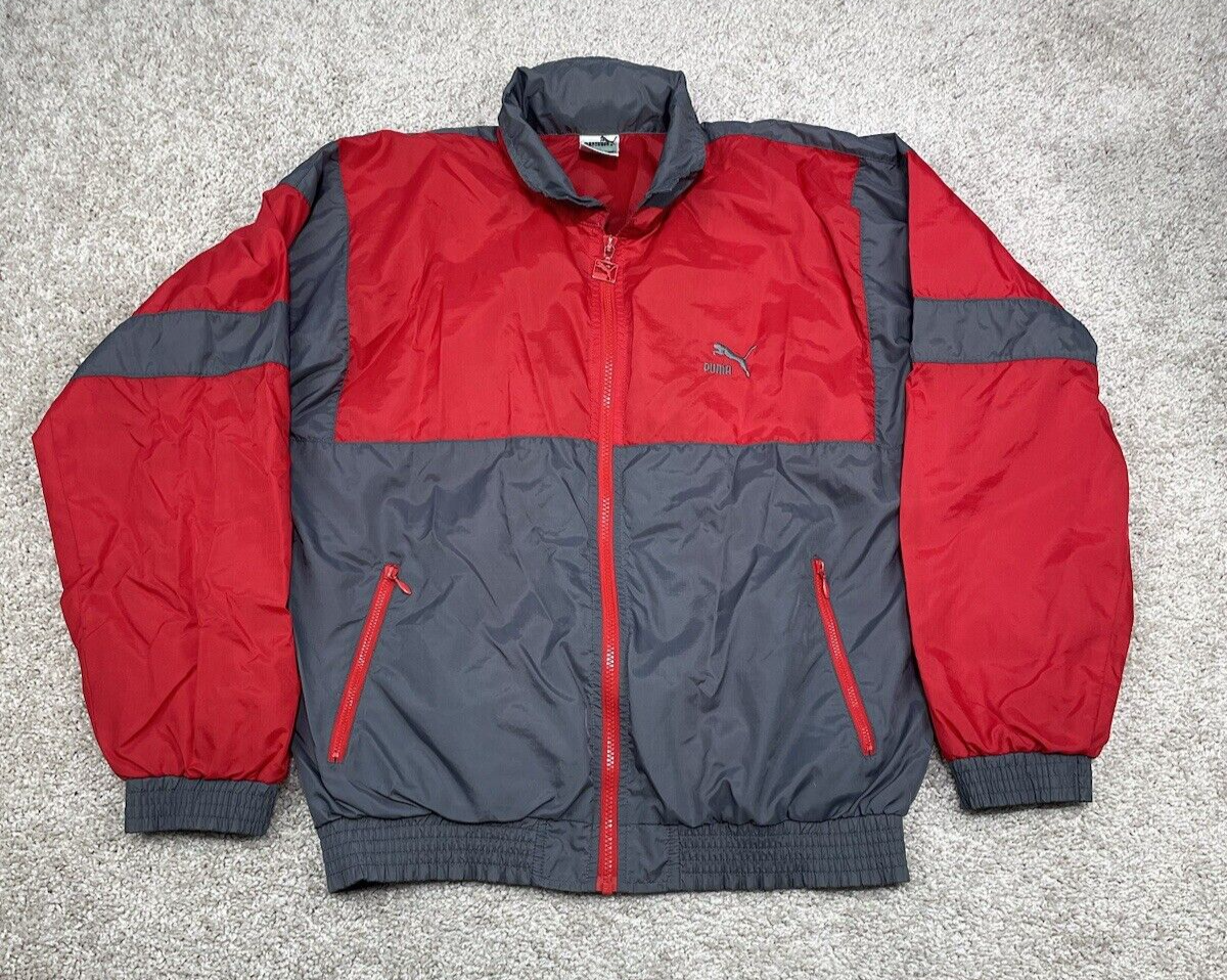 80s Vintage Puma Savannah Beat Street Windbreaker S Red with 80s Vintage Puma Savannah Beat Street Windbreaker S Red with
