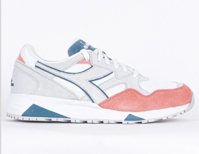 Size 9 - Men’s Diadora N9002 Overland White Grey Blue Melon C3134 New with Box