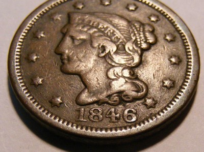 AWESOME 1846  Large Cent - Newcomb 15 - Nice Circulated Coin - Check It Out !!