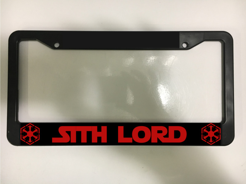 Sith Lord For Star Wars For Darth Vader Darkside Car Plastic License Plate Frame