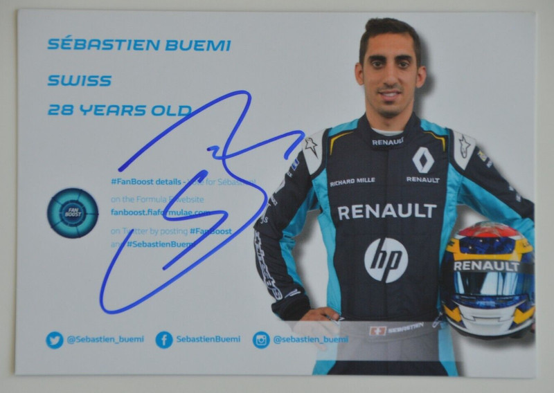 Sebastien Buemi  Signed Renault E.Dams Ak Autogrammkarte Autograph Autogramm