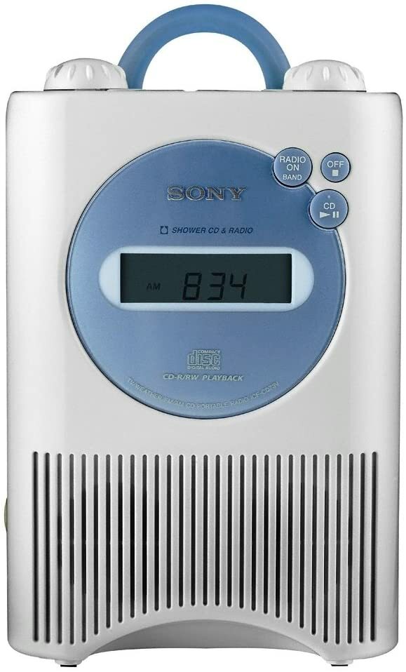 Sony ICF-CD73W AM/FM/Weather Shower CD Clock Radio - White