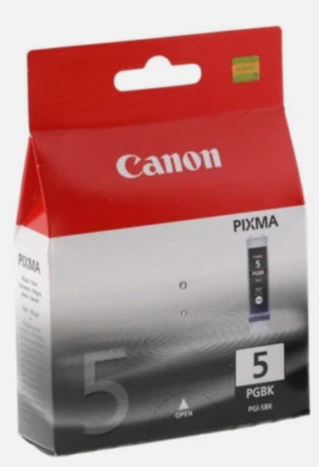 GENUINE Canon PGI-5BK◉BLACK Ink Cartridge◉5 BK◉PIXMA Series Printers