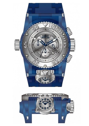 Pre-owned Invicta Bolt Zeus Magnum Shutter Men's 52mm Dual Time Chronograph Watch 43108