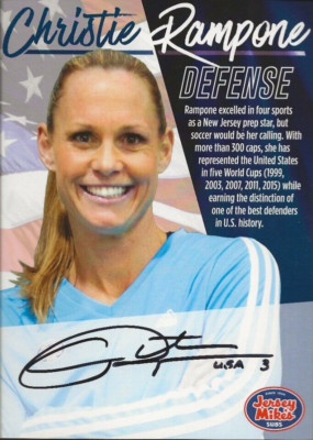 Christie Rampone REAL SIGNED Info Photo #2 Autographed Soccer World Cup USA