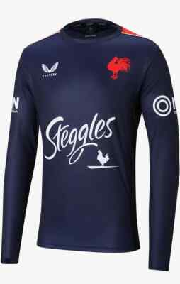 Sydney Roosters 2022 NRL Mens Long Sleeve Training Shirt Sizes S-7XL BNWT