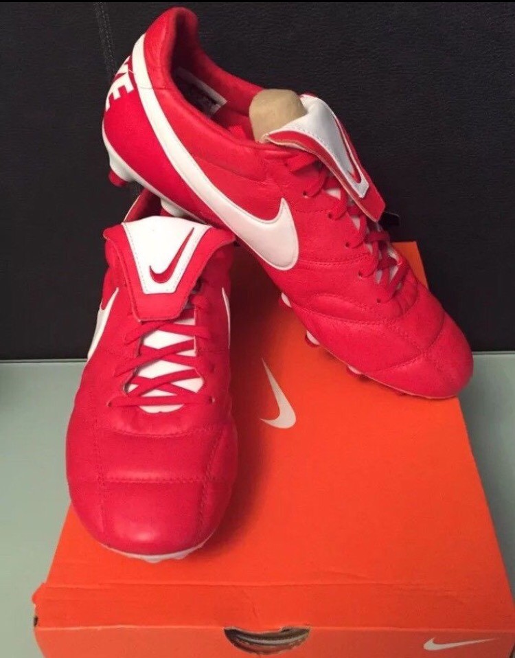 Men's NIKE Premier II FG Leather Football Boots BNIB UK 8.5 Or 9.5 One Pair Of Each Red White